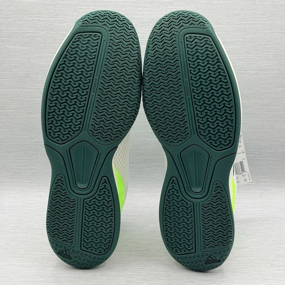 Adidas Men's 12 Pickleball  Shoes White Green Courtflash Tennis HC JQ0695